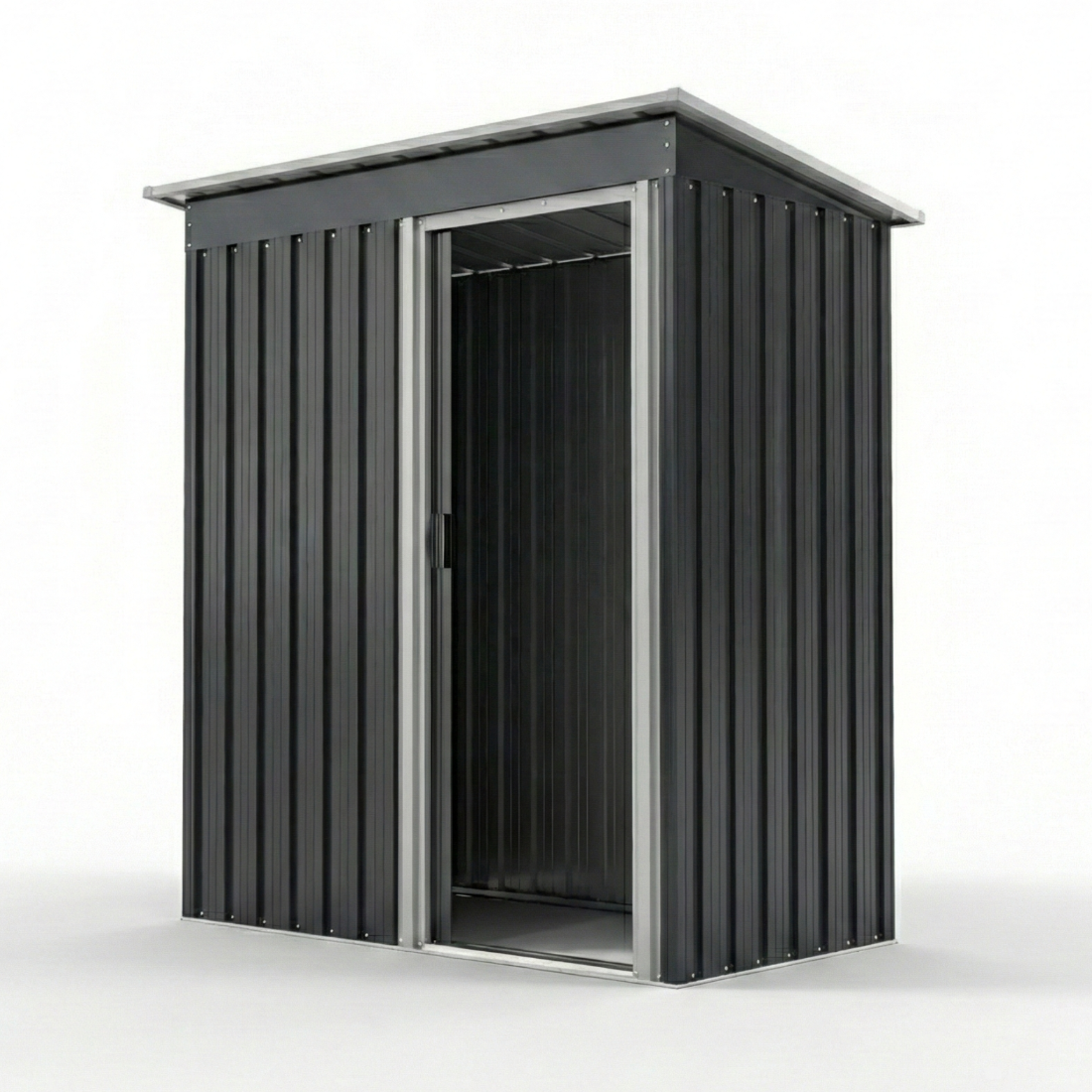 Magazie de Scule cu Usa Glisanta, 163x89x182 cm, Negru