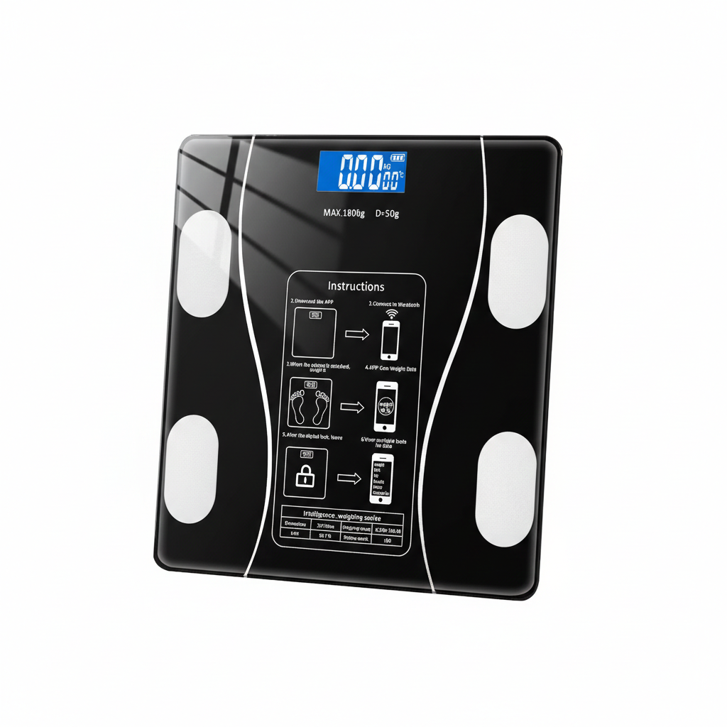 Cantar smart cu app, IMC/grasime/musculara, 180 kg