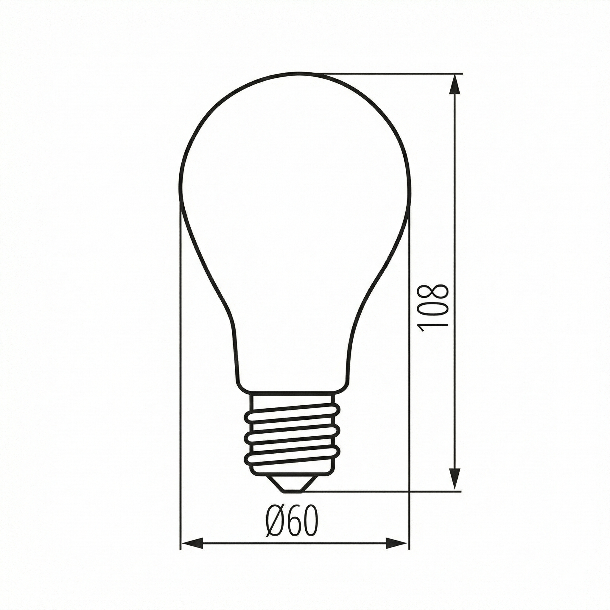 Bec LED E27 8W Filament A60, lumina alb rece, economic, pentru casa si birou