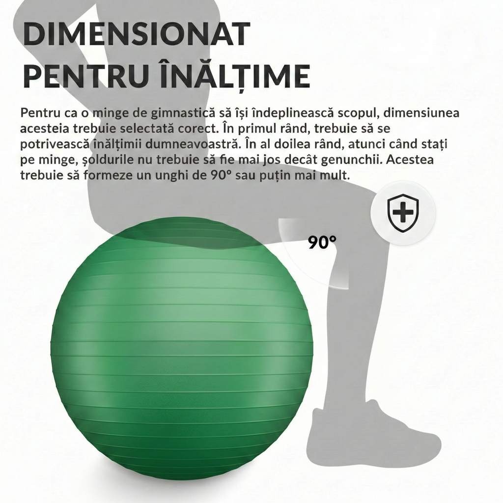 Minge gonflabila de gimnastica pentru fitness 75 cm