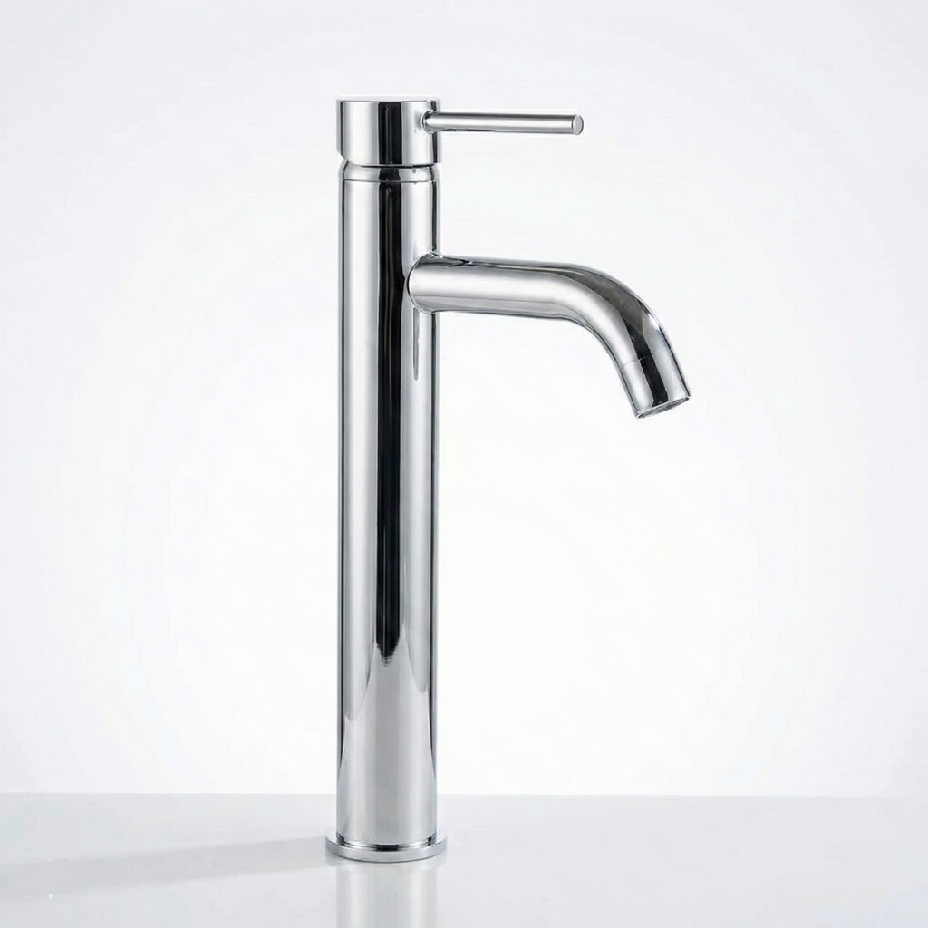 Baterie Lavoar Crom Lungo, Montaj pe Blat sau Lavoar, Design Clasic