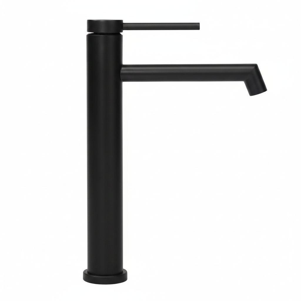 Baterie lavoar inalta pe blat,  BLACK Matt High