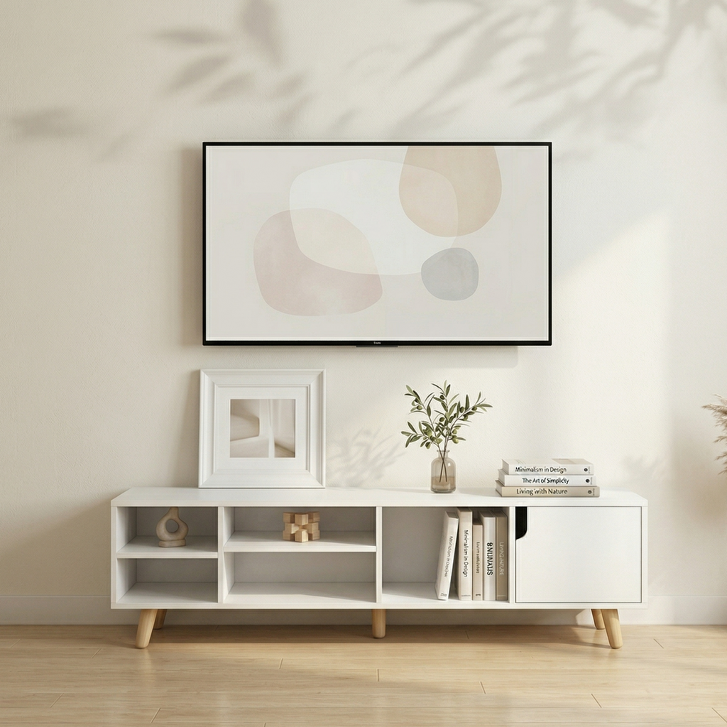 Dulap TV, depozitare multifunctional, 120 x 30 x 38 cm, alb