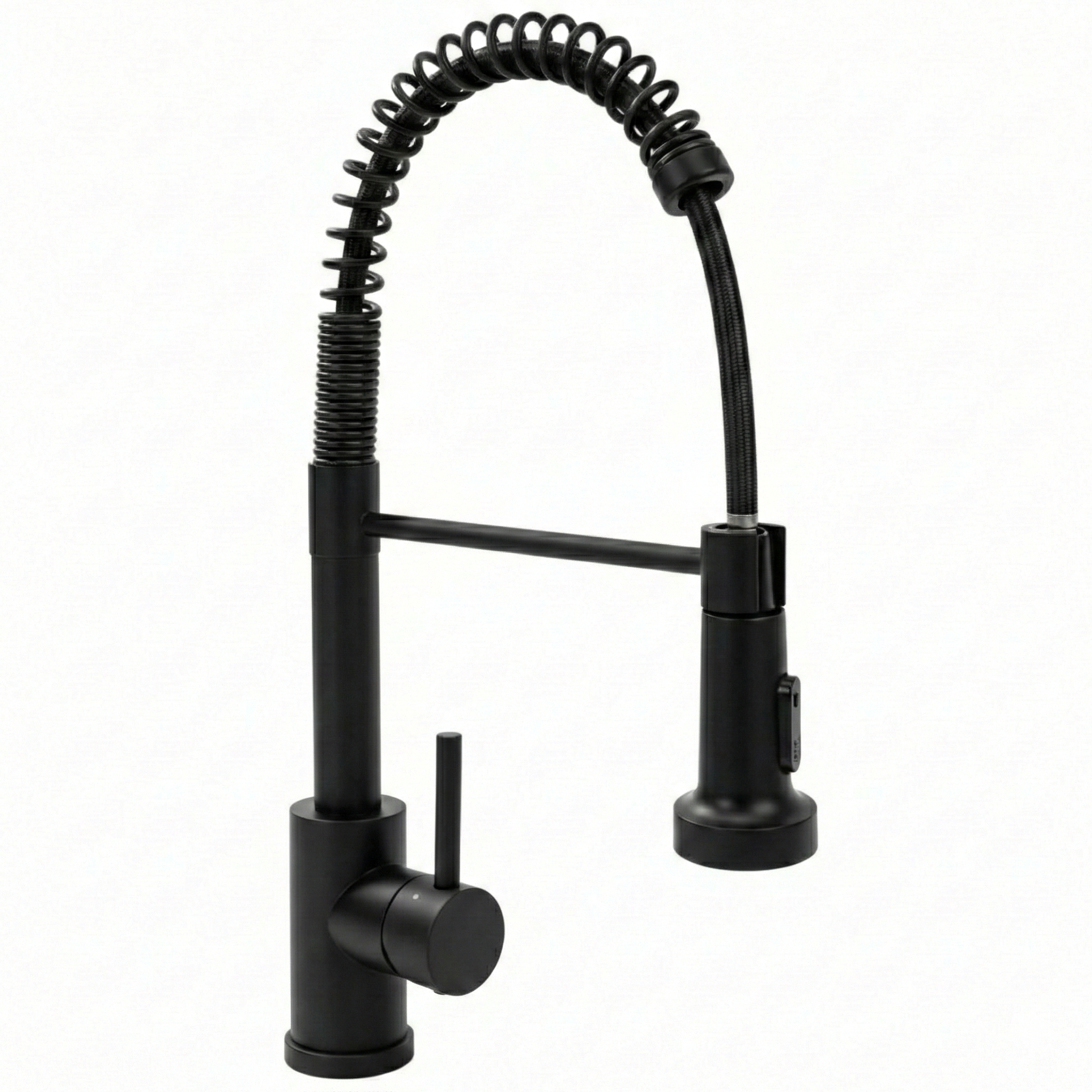 Baterie de bucătărie neagră mată, model Colin, design modern