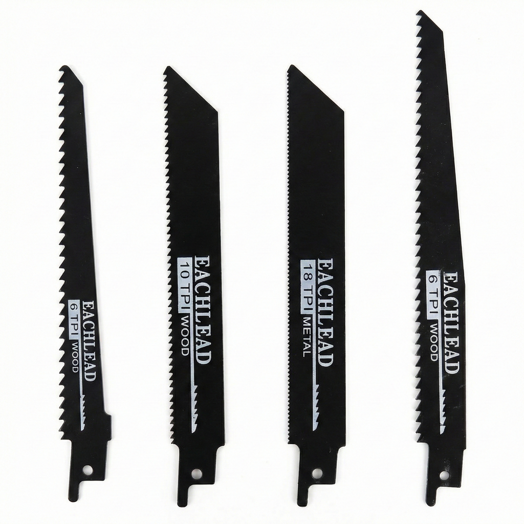 Fierastrau Electric Tip Sabie 21V High Power, Autonomie Dubla (2 Acumulatori), Include 4 Lame Tăiere Lemn/Metal, Albastru