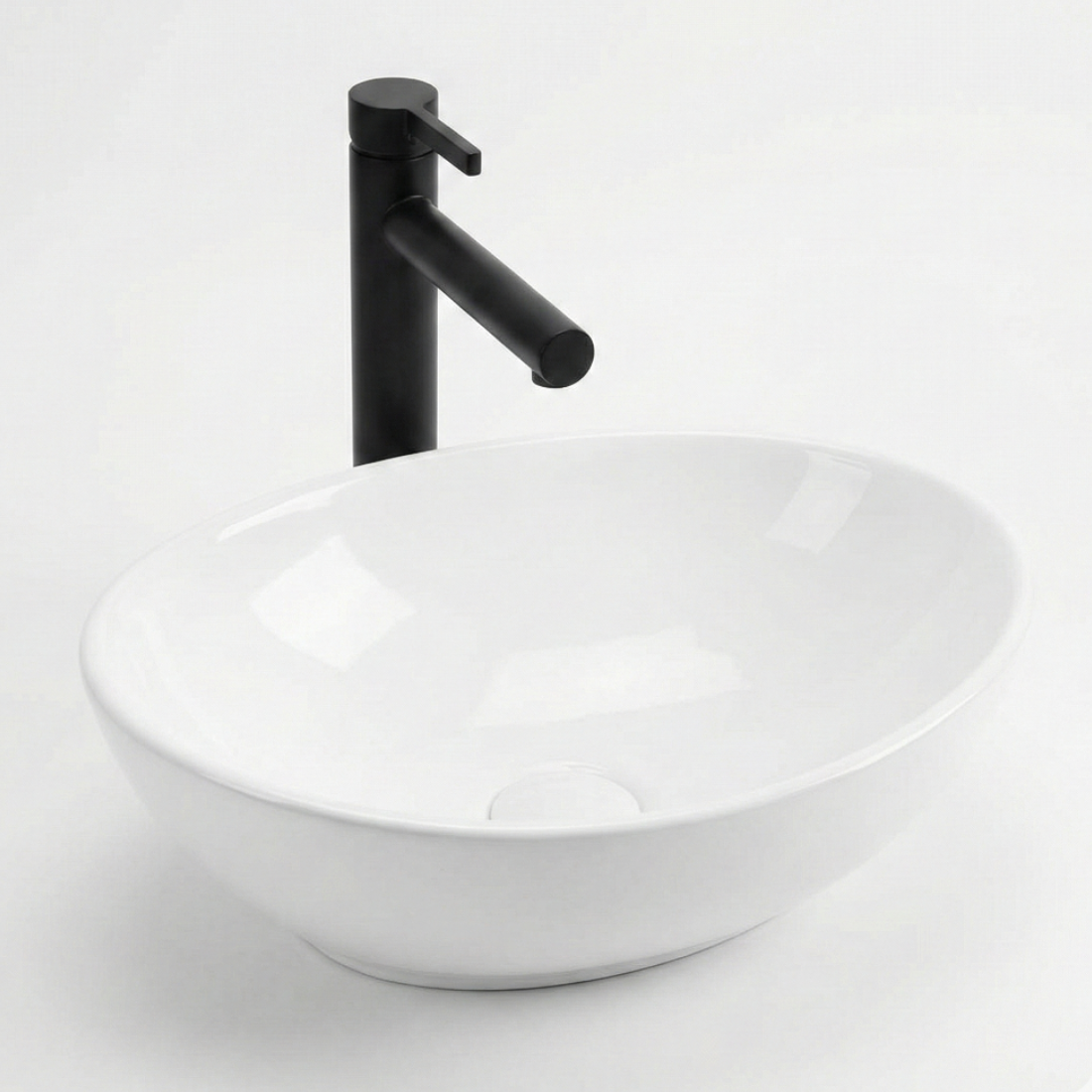 Lavoar pe blat Slim Edge alb lucios, 410x345x150 mm