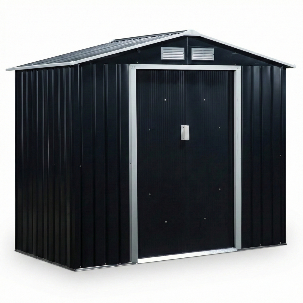 Casuta de Gradina Depozitare Unelte din Tabla de Otel, Magazie de Gradina din Otel cu Usi Glisante