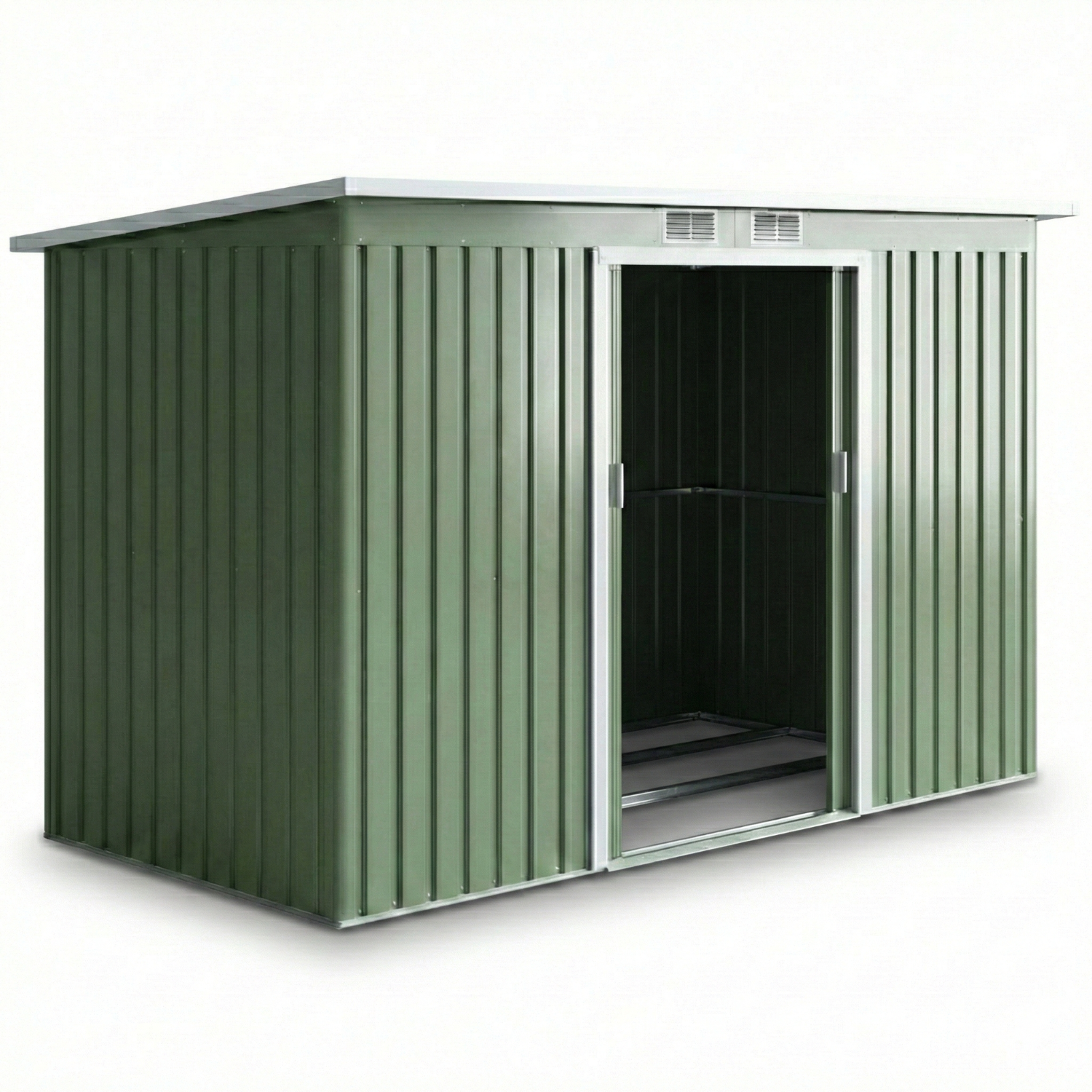 Magazie pentru scule de gradina, 280x130x172cm, Verde deschis