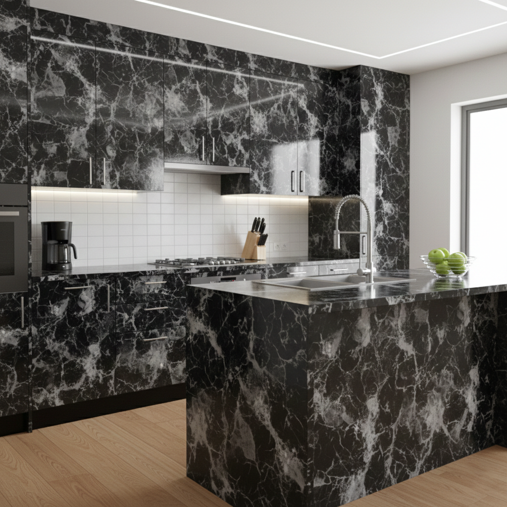 Folie Autocolanta Model Marmura, pentru Mobilier, Blat, Pereti