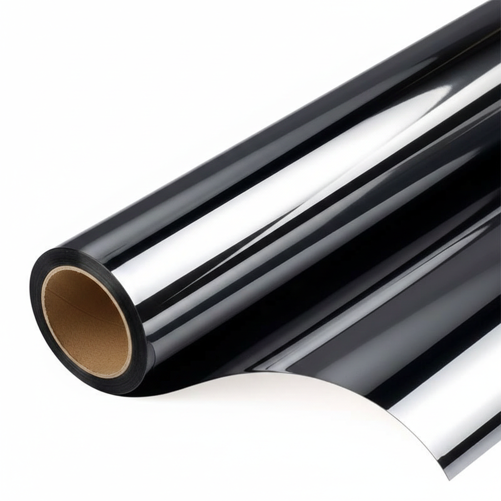 Folie oglinda unidirectionala anti-UV pentru ferestre, privacy static, 60x300, negru