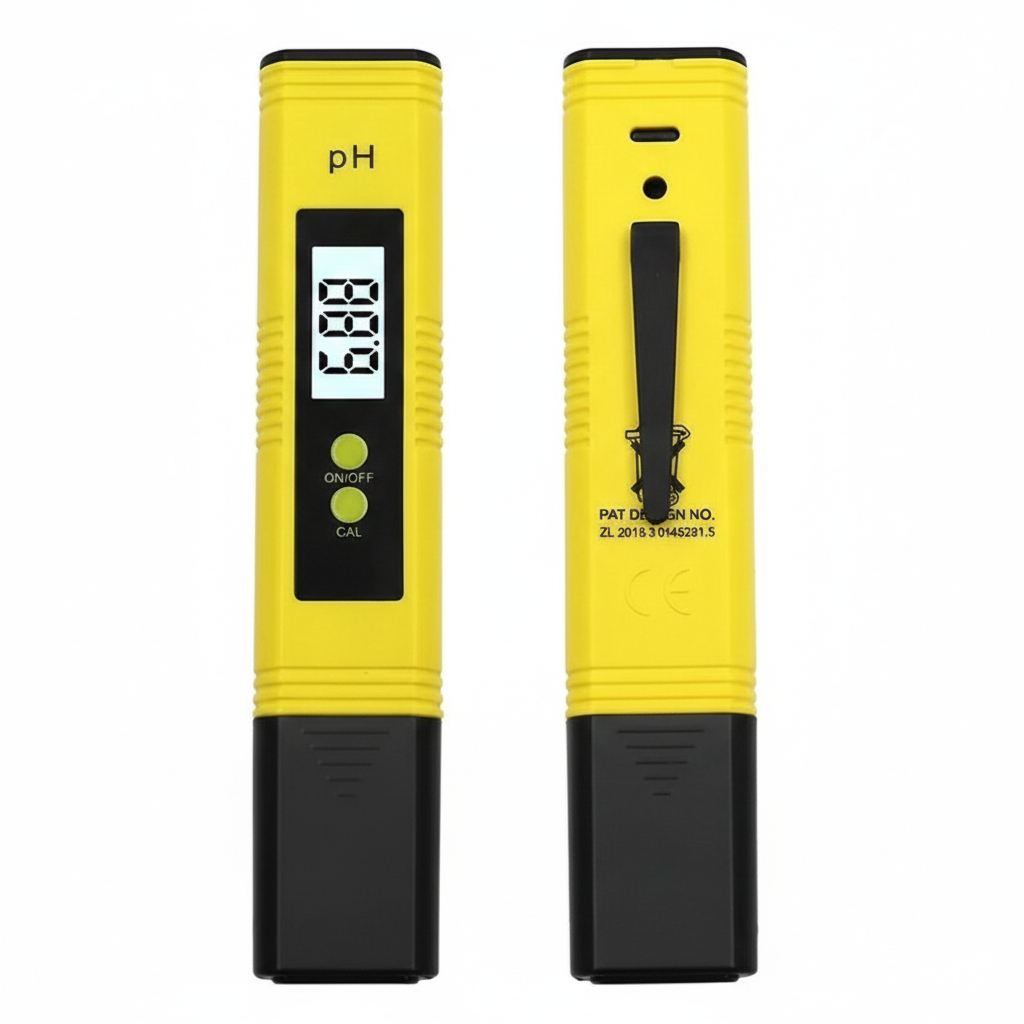 Tester digital pH cu autocalibrare, 3 solutii tampon incluse