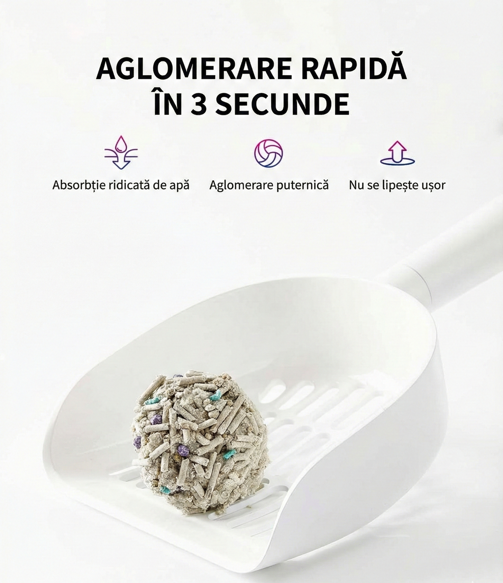 Kit 4 Nisip litiera mixt, tofu si bentonita PETKIT 5 in 1 Mixed Cat Litter, absorbtie rapida