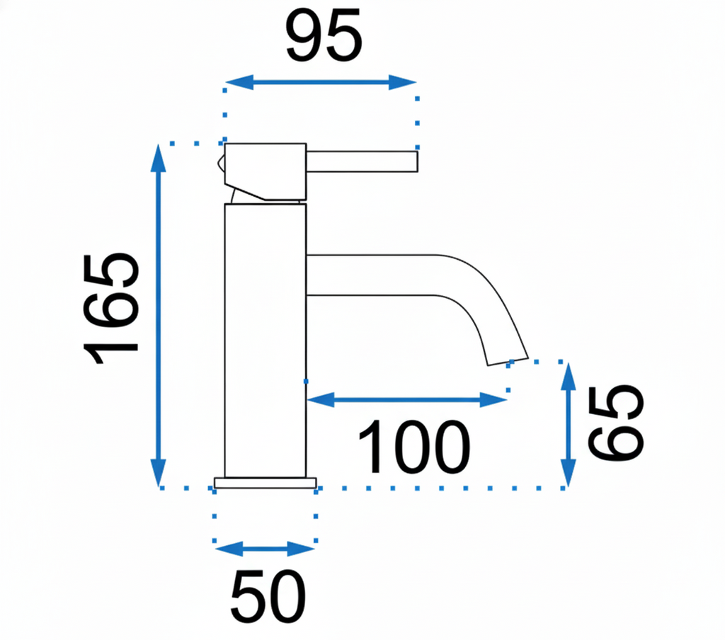 Robinet Lavoar Negru mat black low, montaj pe blat, design modern, înălțime joasă