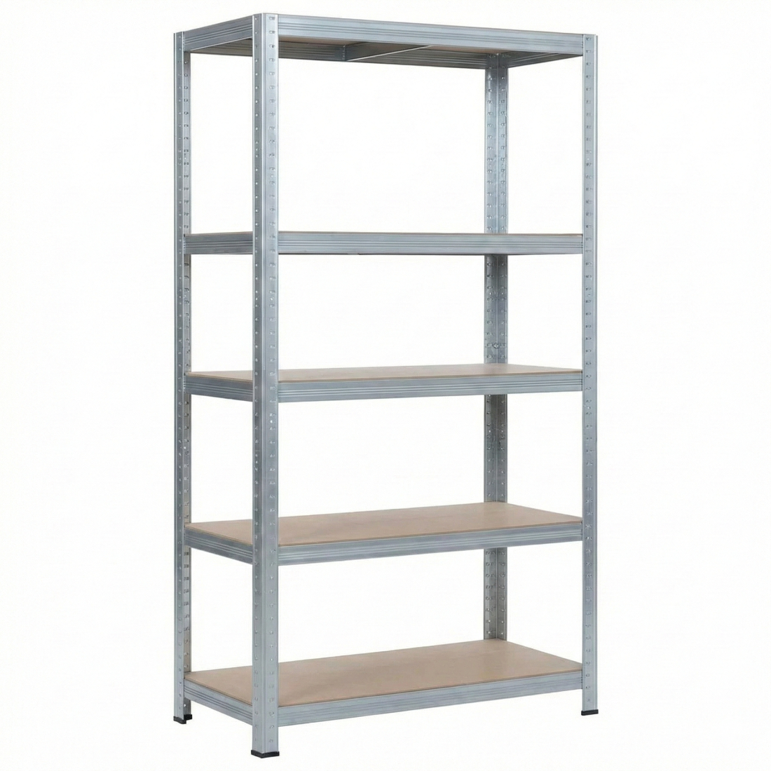 Raft metalic de depozitare, 5 polite MDF, otel galvanizat, 175kg/polita
