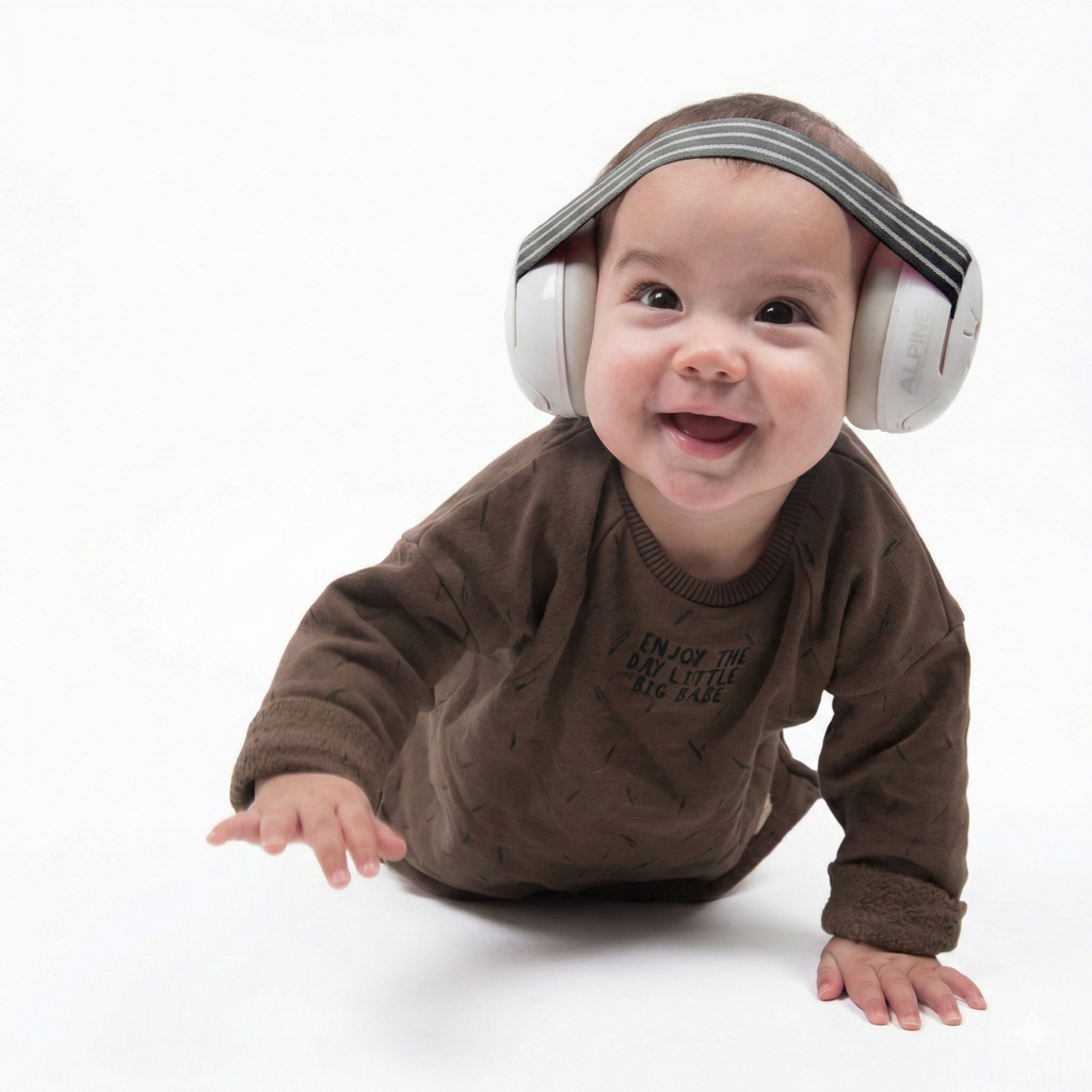 Casti antifonice pentru bebelusi, protectie auditiva SNR 23, culoare neagra