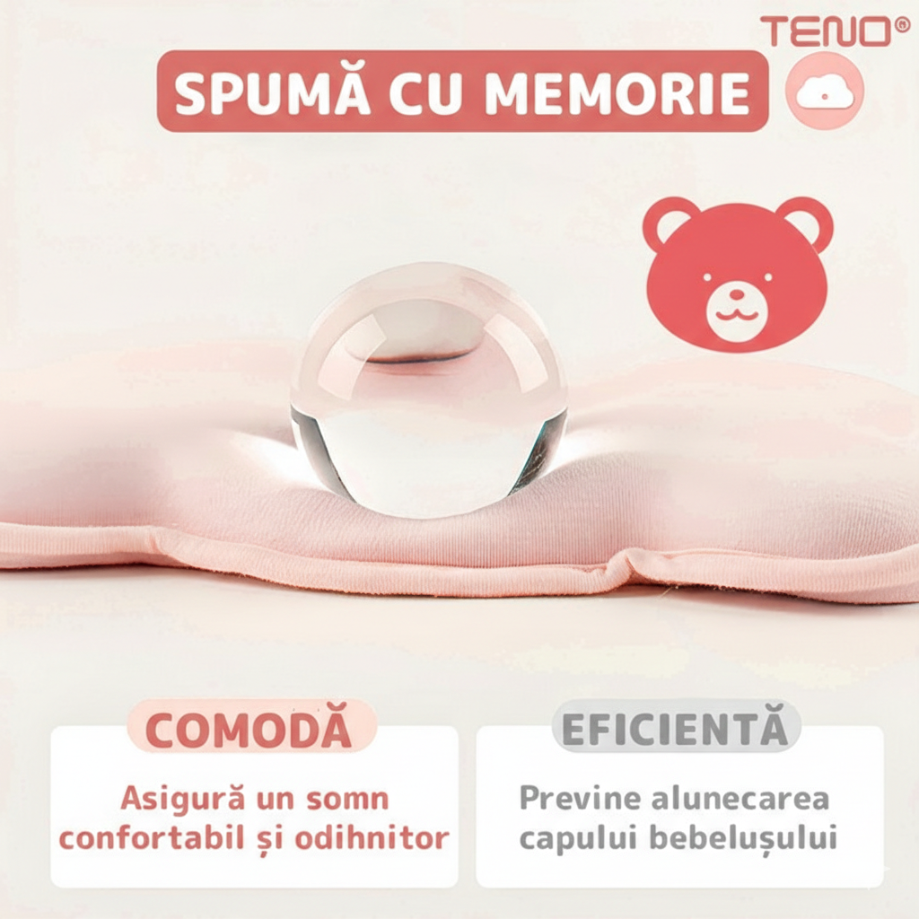Perna bebelusi impotriva plagiocefaliei, din bumbac hipoalergenic