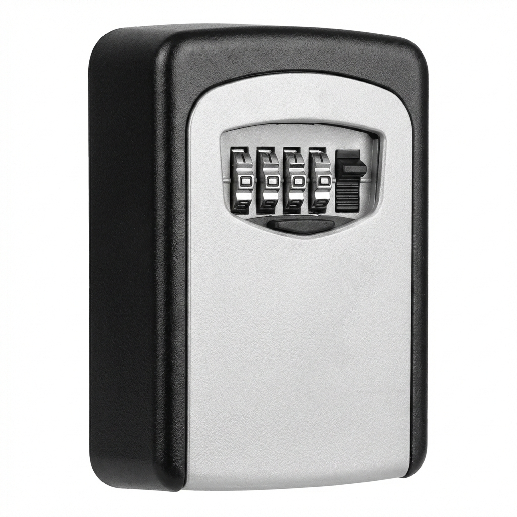 Seif metalic tip cutie de valori cu cheie si cod cifrat, dulap securizat pentru documente si bani