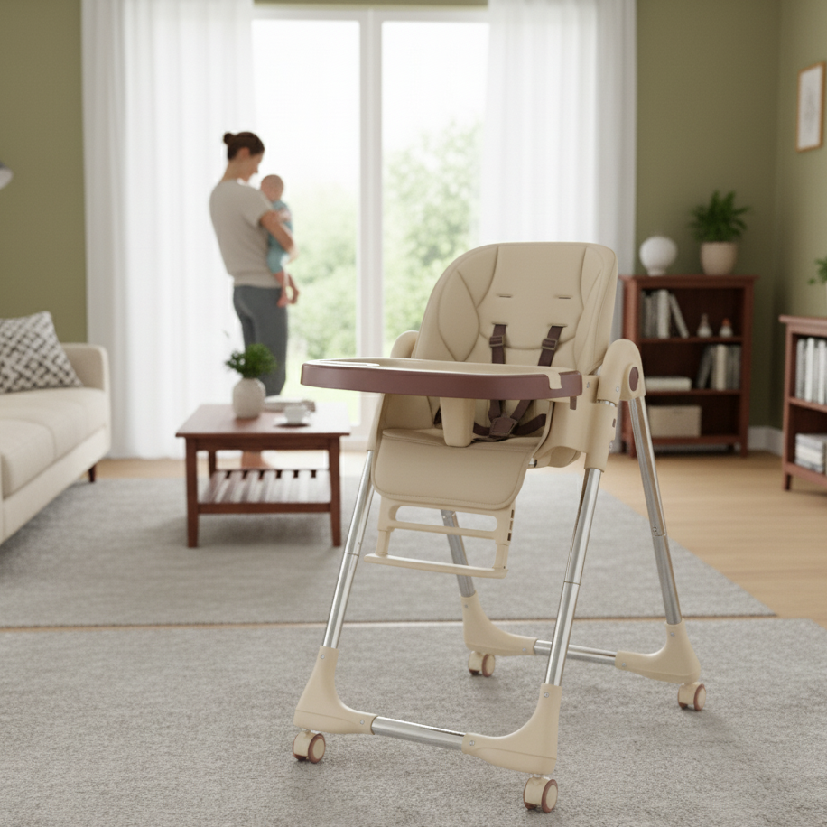 Scaun de masa bebe, pentru hranire, joaca si calatorii, pliabil, usor de transportat