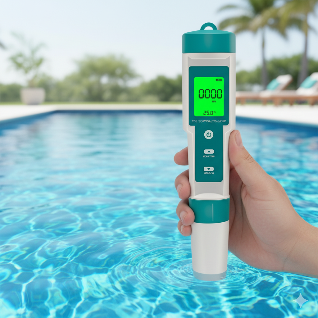 Tester apa pentru monitorizare precisa, model 7-în-1 cu afișaj LCD