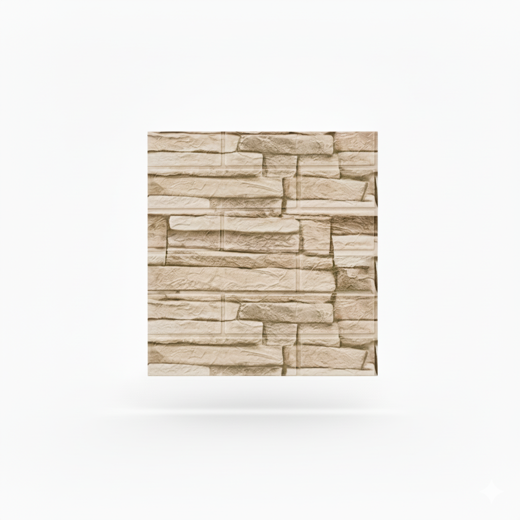 Tapet 3D cărămidă, Model Piatra Naturala, 10x panouri autoadezive , 70x70 cm