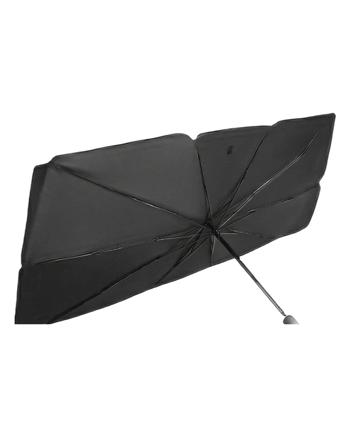 Parasolar auto tip umbrelă pentru parbriz, pliabil, cu husă, pe fundal alb