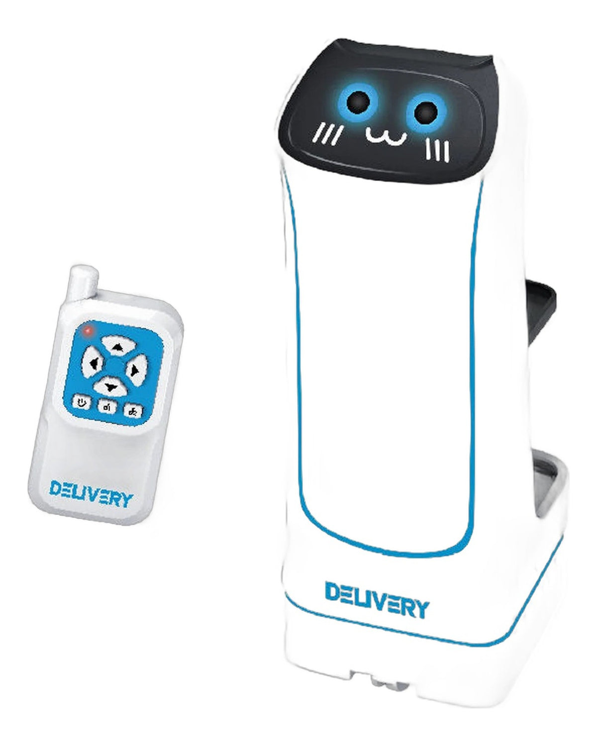 Robot de servire de jucărie, cu telecomandă și tăviță detașabilă, 22 cm, pe fundal alb