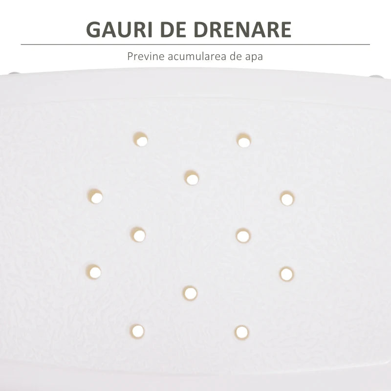 Scaun duș antialunecare reglabil 50x36x39.5–56.5 cm