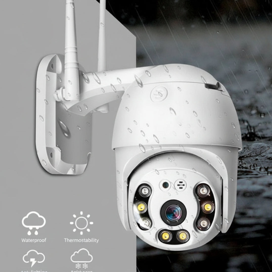 Cameră de supraveghere WiFi Full HD, 2MP / 3MP, vedere color noaptea, rotire 360°