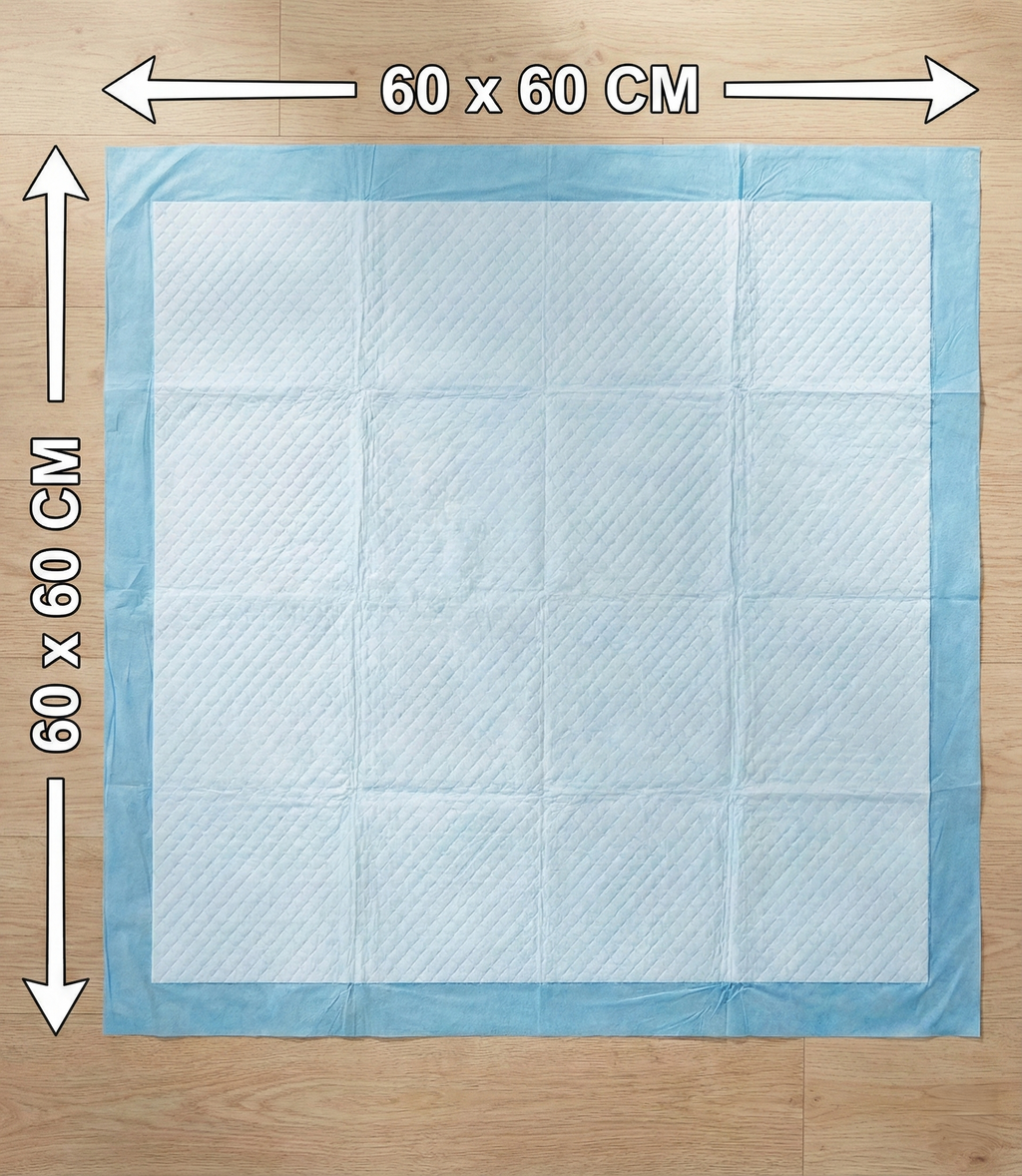 Set 50 covorase absorbante pentru caini 60x60 cm, pelici de unica folosinta