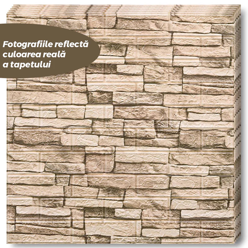 Tapet Autoadeziv 3D Model Cărămidă, Autocolant Decorativ pentru Pereți