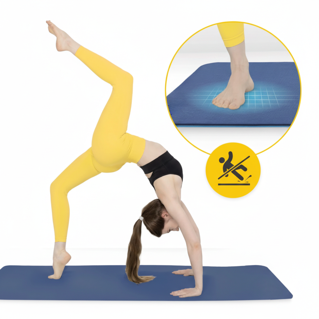 Saltea de exercitii TPE anti-alunecare, Albastru