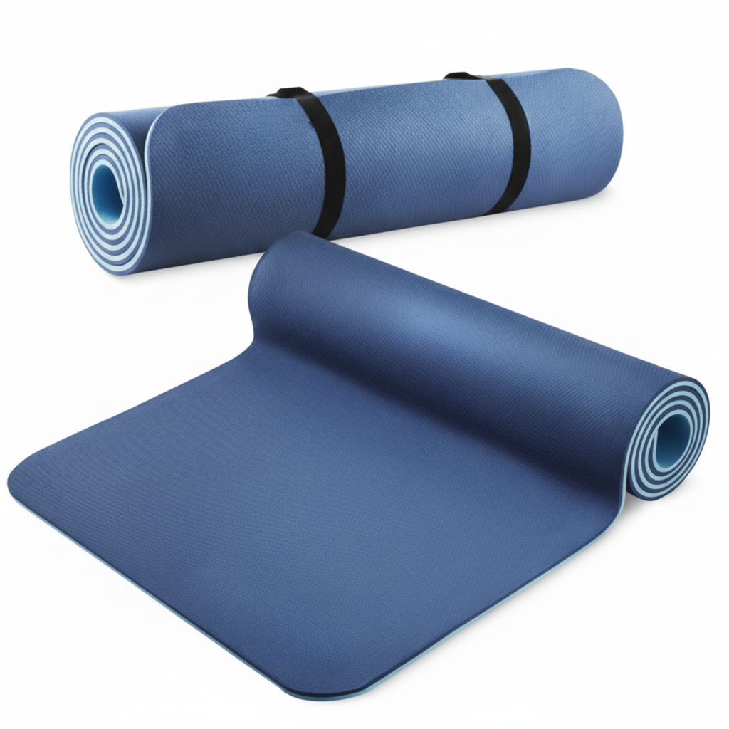 Saltea de exercitii TPE anti-alunecare, Albastru