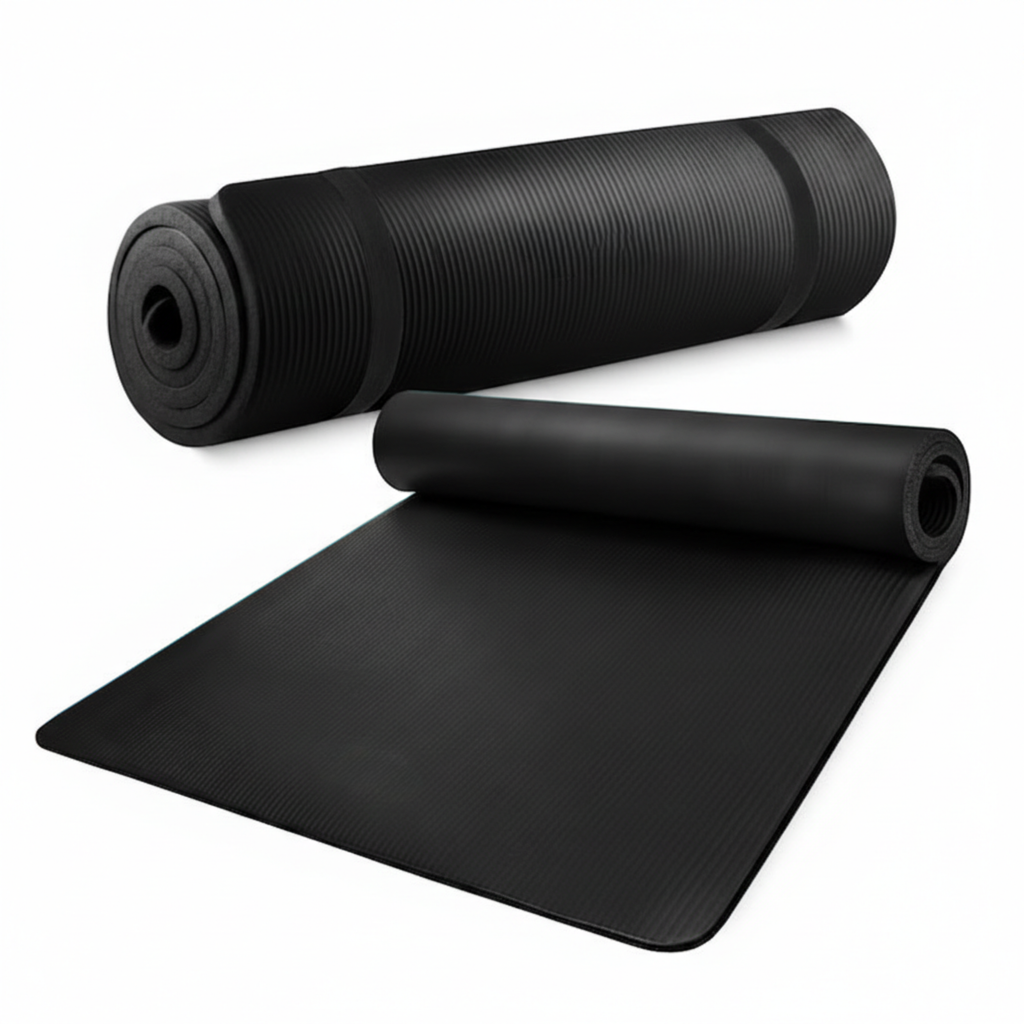 Saltea fitness pentru yoga 1 cm, Neagra