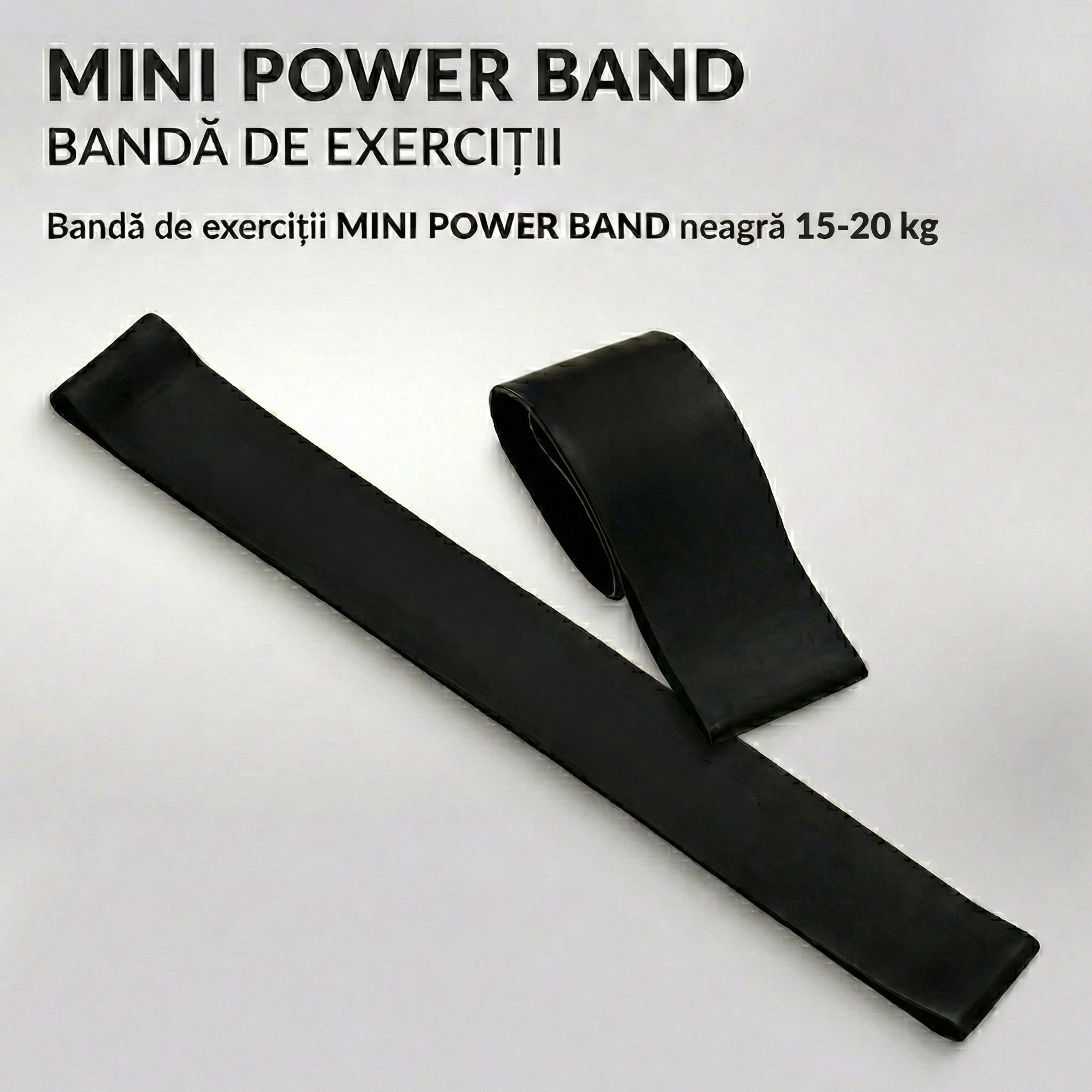 Banda Elastica Fitness Mini Power Band, 1.2 mm, Rezistenta Mare (15-20 kg)