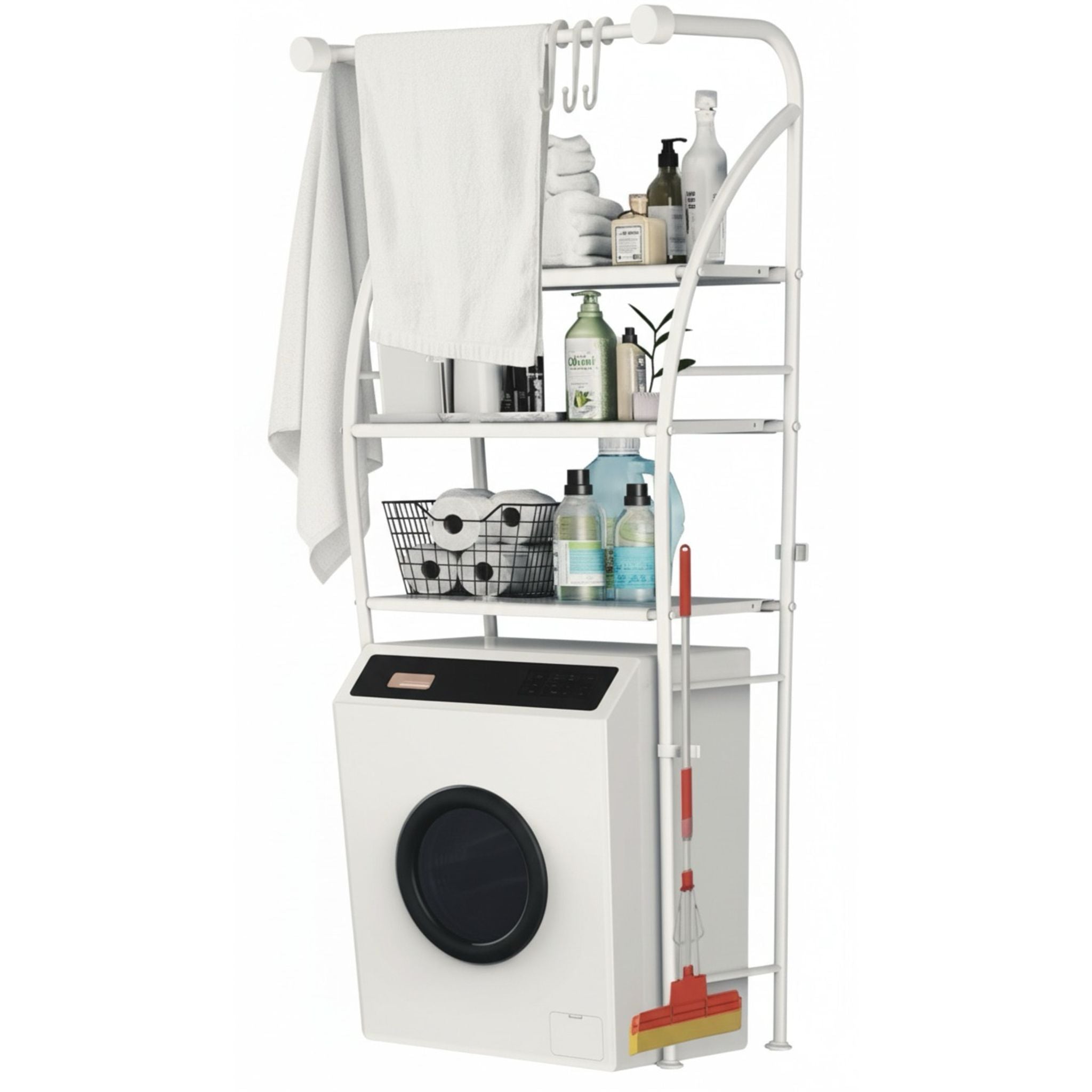 Raft Depozitare Organizator Baie, Toaleta sau Masina de Spalat 160 x 25 x 63 cm