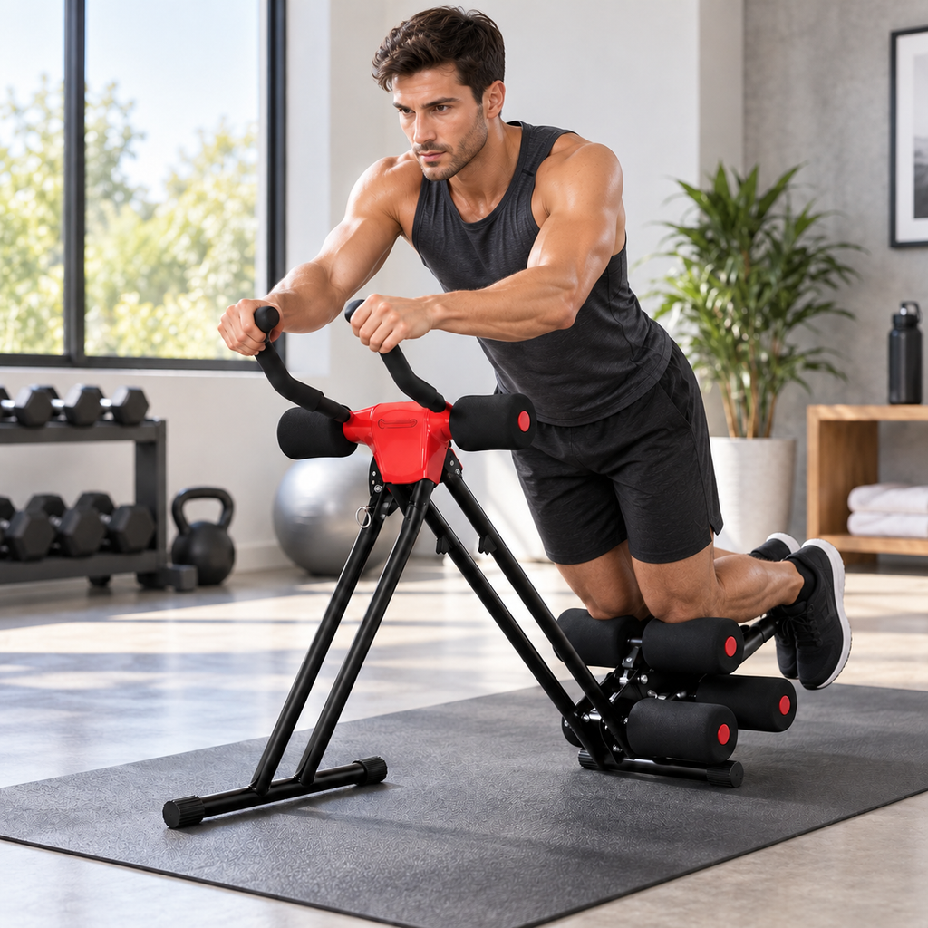 Aparat Fitness Pentru Abdomene, 5 Nivele Intensitate, Cadrul Metalic Stabil