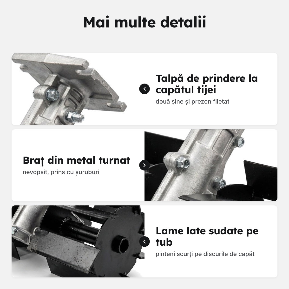 Adaptor de prășit cu 2 tamburi – Mai multe detalii