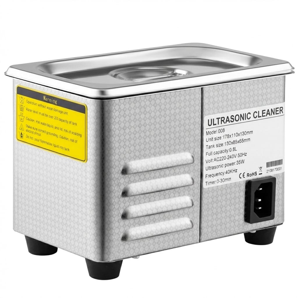 Aparat de Curatare cu Ultrasunete 0.8L, Digital, 35W, Inox - Pentru Bijuterii, Ochelari si Uz Casnic/Comercial 7