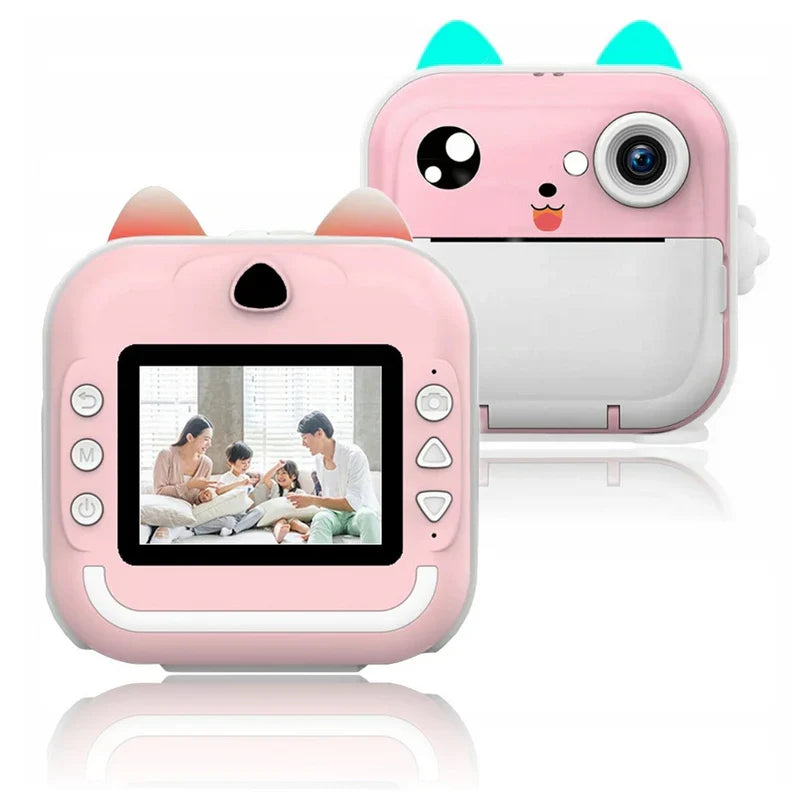 Aparat foto instant pentru copii, imprimare termica, fara cerneala, 24MP