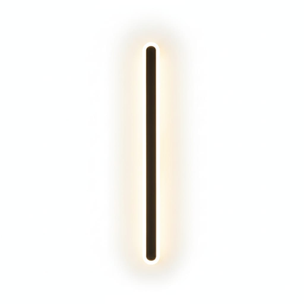 Aplica LED 48W neagra, 60cm, pentru perete, design minimalist, echivalent 300W 2