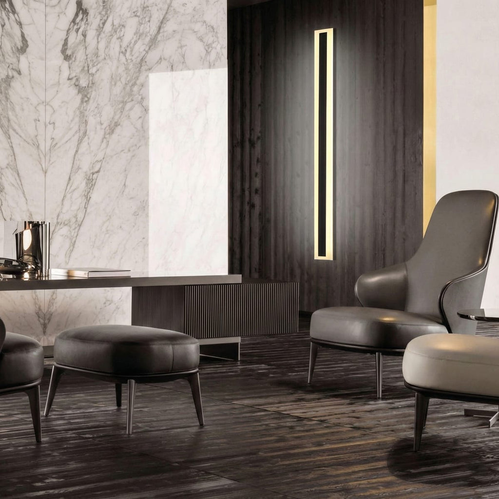 Aplica LED de exterior IP65 60cm, 220V, neagra, alb natural, pentru fatada si terasa 2