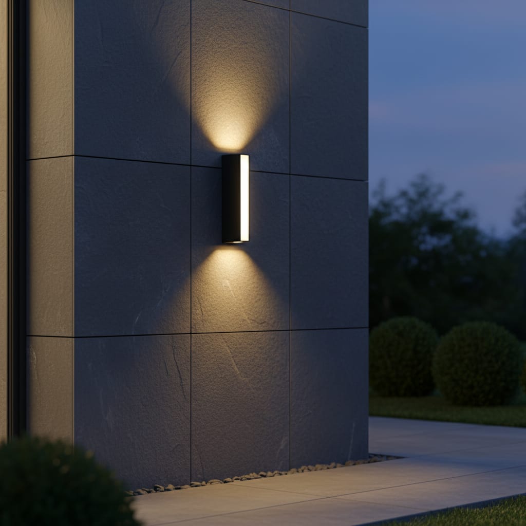 Aplica LED Exterior 8W Neagra - Iluminare Moderna pe 3 Unghiuri, Design Minimalist 2