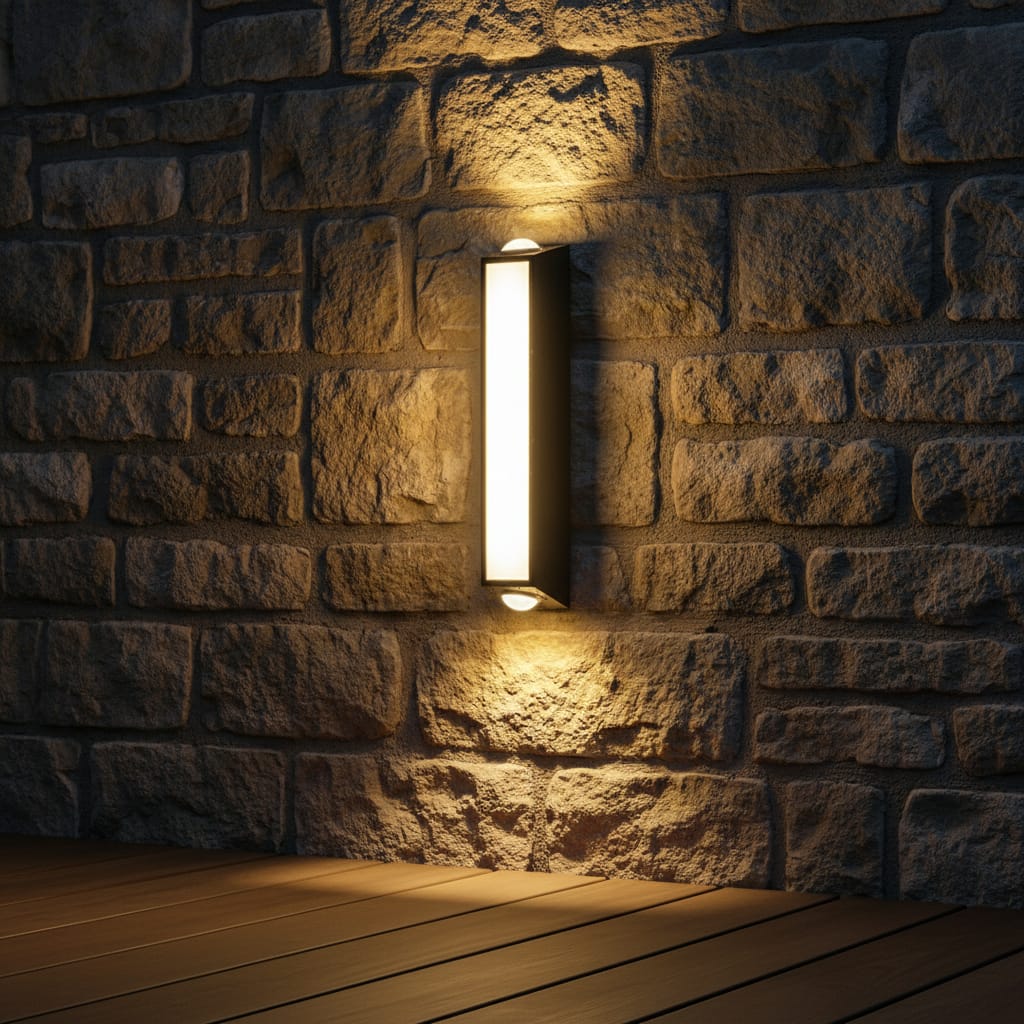 Aplica LED Exterior 8W Neagra - Iluminare Moderna pe 3 Unghiuri, Design Minimalist 3