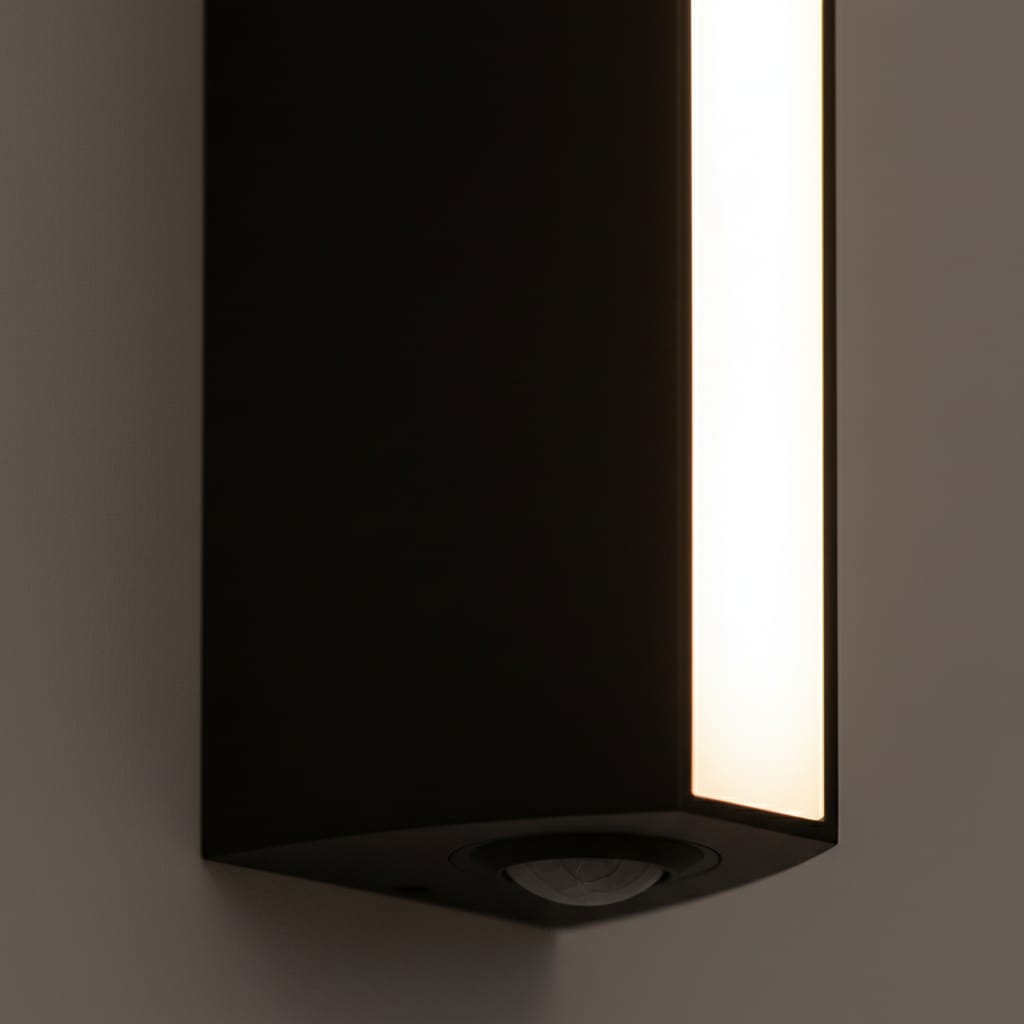 Aplica LED Exterior 8W Neagra - Iluminare Moderna pe 3 Unghiuri, Design Minimalist 5