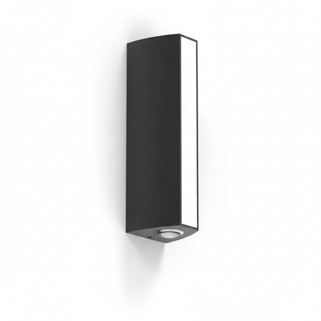 Aplica LED Exterior 8W Neagra - Iluminare Moderna pe 3 Unghiuri, Design Minimalist 6