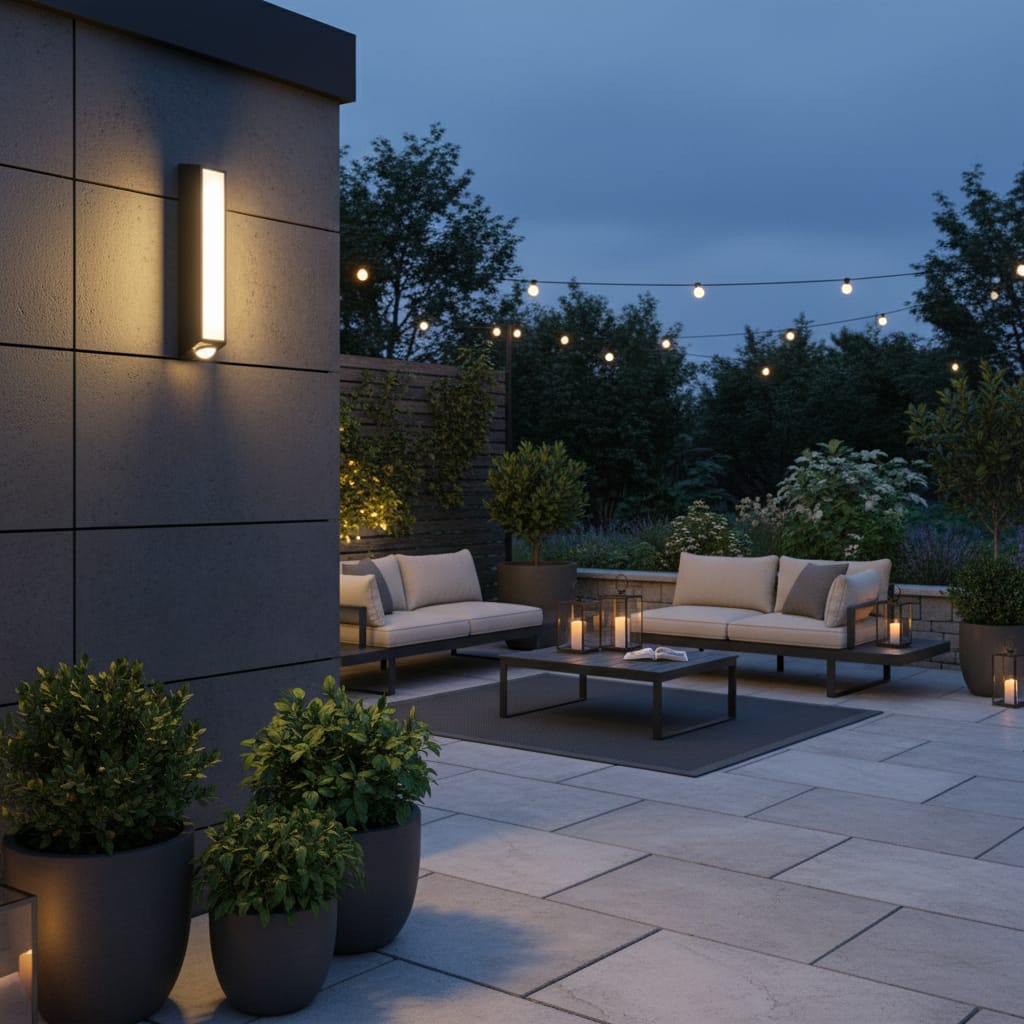 Aplica LED Exterior 8W Neagra - Iluminare Moderna pe 3 Unghiuri, Design Minimalist 7