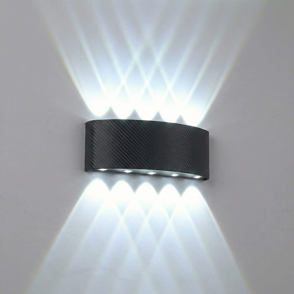 Aplica perete exterior LED 10W, neagra, lumina alb rece 1