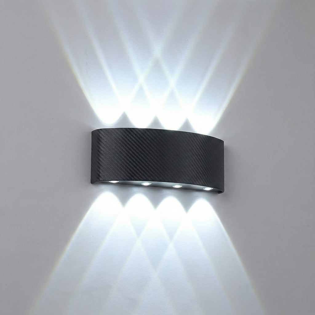 Aplica perete exterior LED 8W, finisaj negru, modern, culoare alb rece 1
