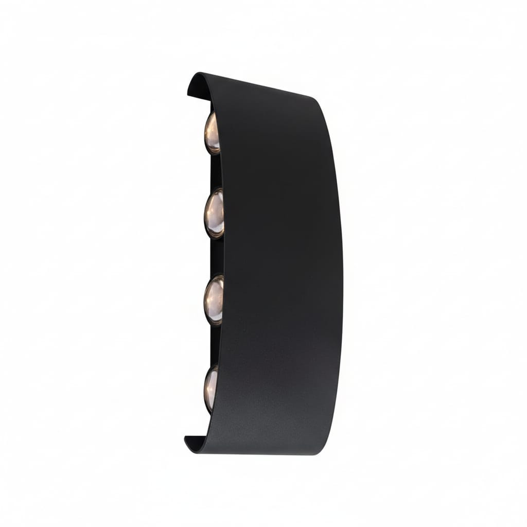 Aplica perete exterior LED 8W, finisaj negru, modern, culoare alb rece 3