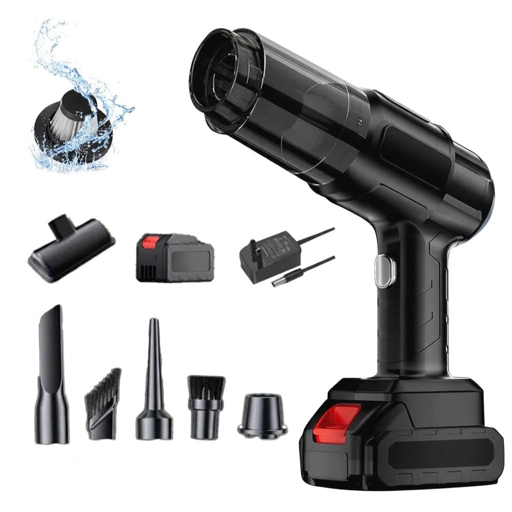 Aspirator si Suflanta de Aer Portabila 4 in 1, Acumulator Detasabil, Putere Mare de Aspirare, pentru Masina, Casa si Birou 2